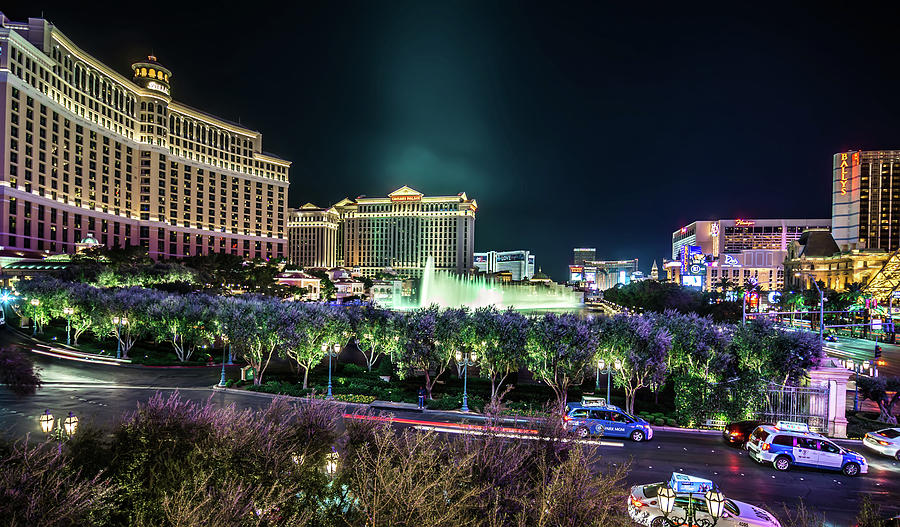 Night Time In Las Vegas Nevada Strip #1 Photograph by Alex Grichenko