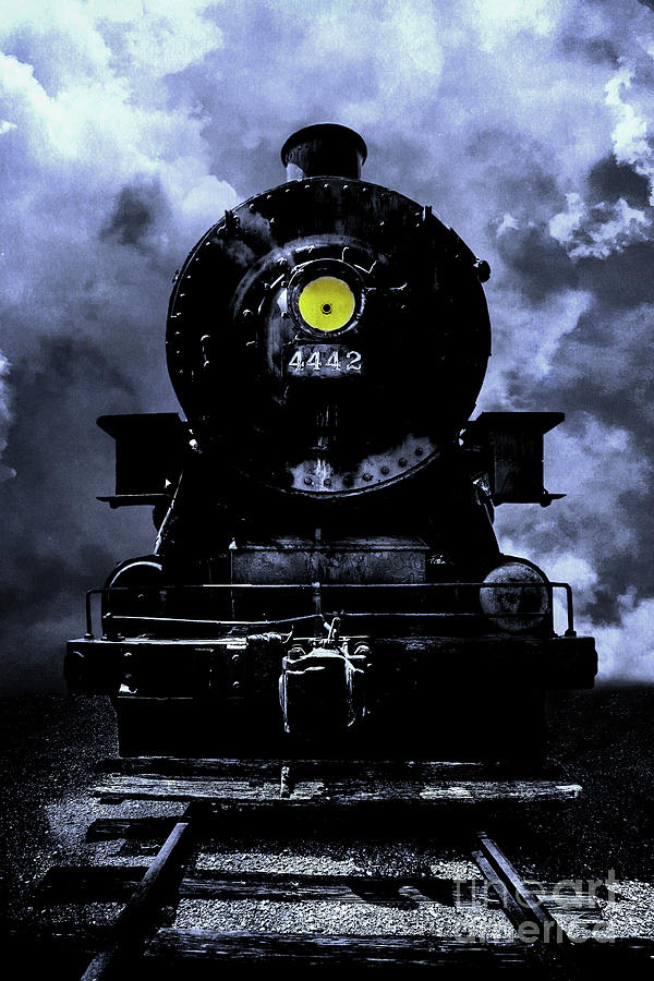 Train Photograph - Stormy Night Train  by Edward Fielding