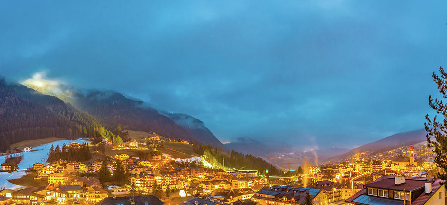 Night View Of Mountain Village In Alpine Valley #1 Photograph by Vivida Photo PC
