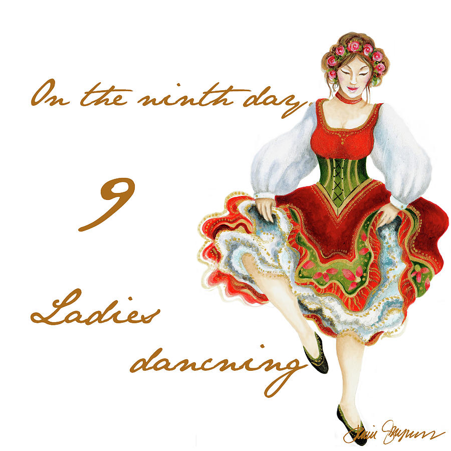 Nine Ladies Dancing #1 Digital Art by Janice Gaynor - Pixels