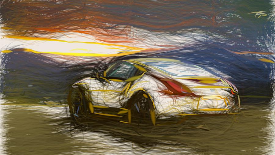 Nissan 370Z Heritage Edition Drawing #2 Digital Art by CarsToon Concept