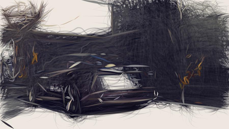 Nissan Vmotion 2.0 Drawing #2 Digital Art by CarsToon Concept