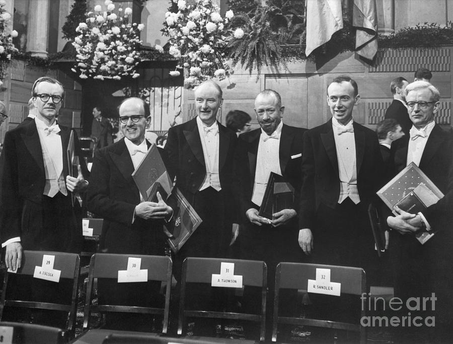 Nobel Prize Winners Of 1962 #1 Photograph by Bettmann
