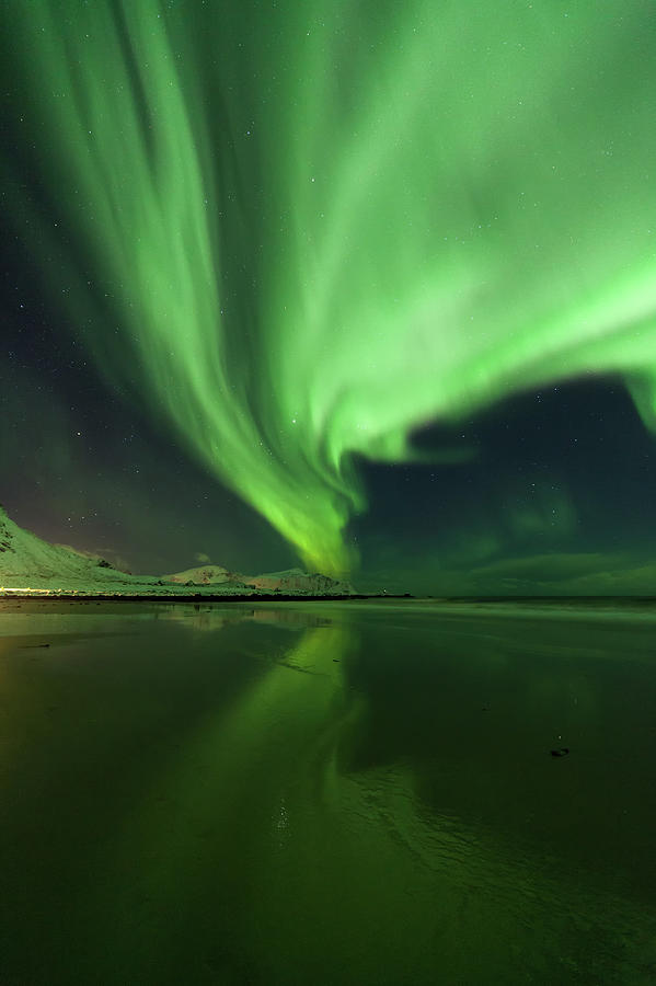 Northern Light Aurora Borealis In Norway #1 Photograph by Sa*ga Photography