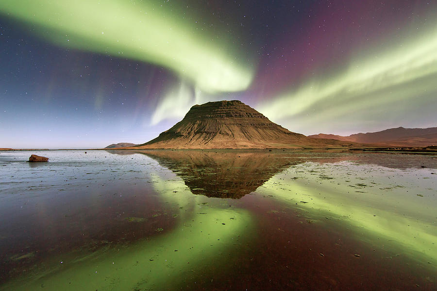 Northern Lights, Iceland #1 Digital Art by Vincenzo Mazza