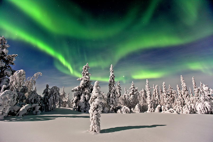 Northern Lights, Lapland, Sweden #1 Digital Art by Bernd Rommelt