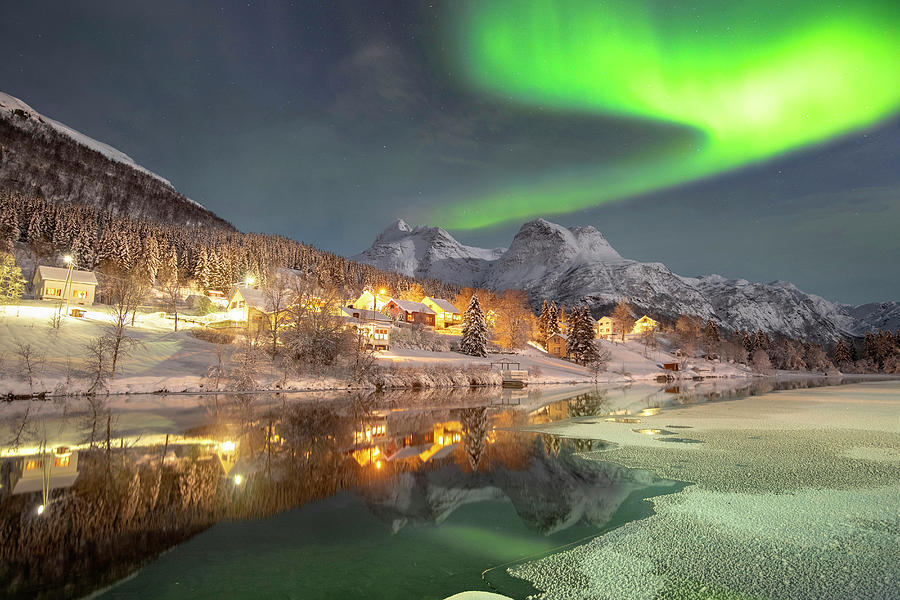 Norway, Nordland, Scandinavia, Bogen Village #1 Digital Art by Francesco Russo