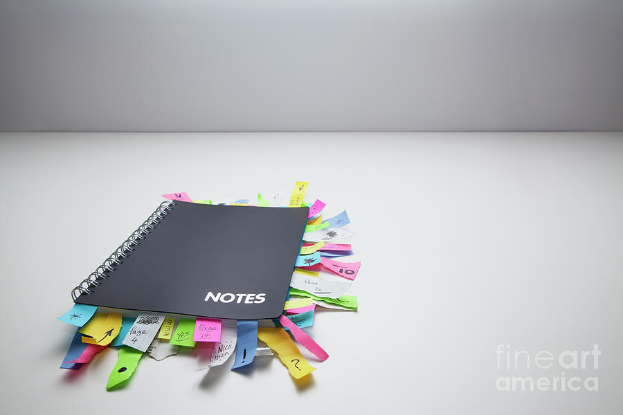 Sticky Photograph - Notepad Full Of Sticky Notes #1 by Conceptual Images/science Photo Library