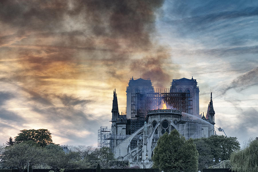 Architecture Digital Art - Notre-dame De Paris Fire, Paris, Ile-de-france, France #1 by Aziz Ary Neto