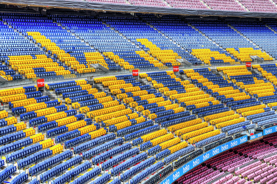 Barcelona Photograph - Nou Camp Stadium Seating  by David Pyatt