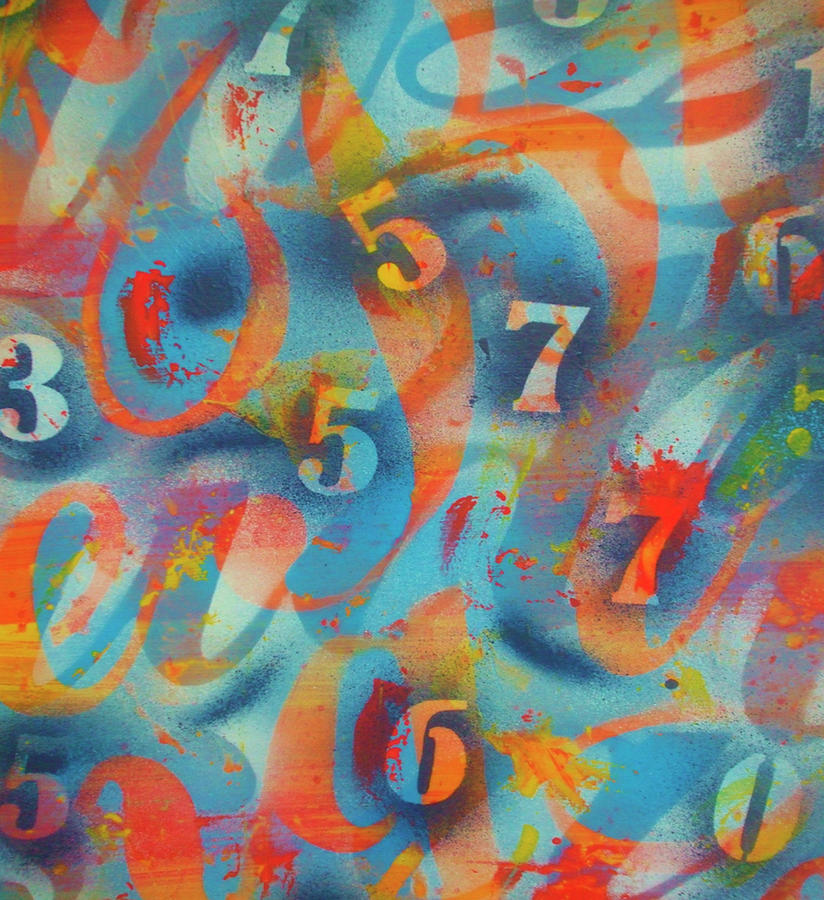Numbers Mixed Media - Numbers #1 by Abstract Graffiti