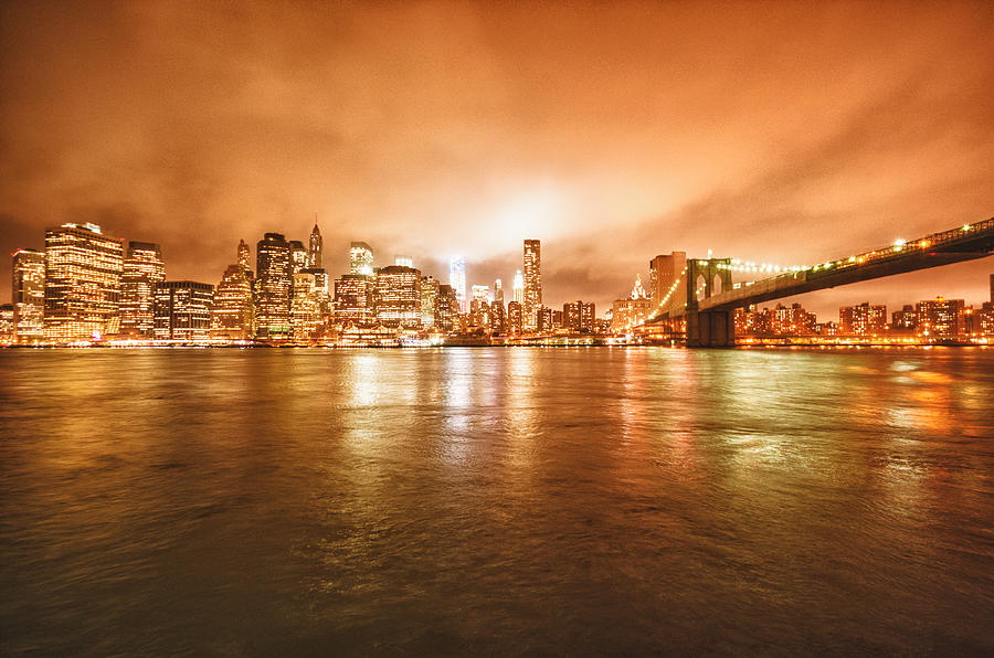 Nyc Skyline And Brooklyn Bridge #1 Photograph by Franckreporter