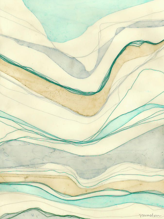 Abstract Painting - Ocean Cascade II #1 by Vanna Lam