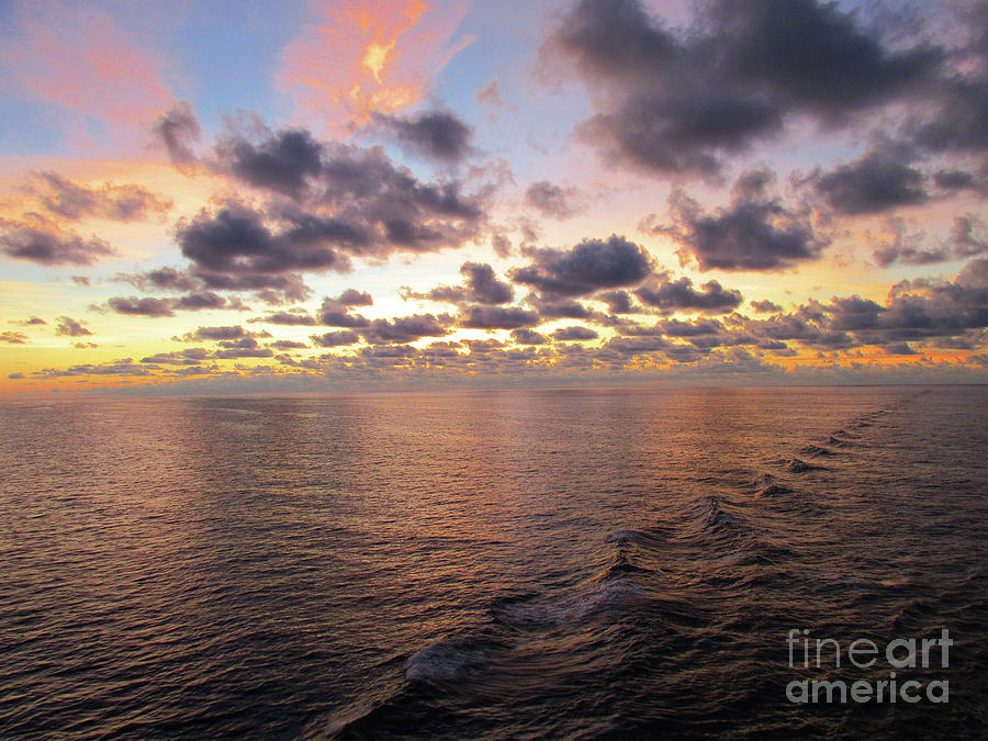 Ocean Sunset 2 #1 Photograph by Randall Weidner
