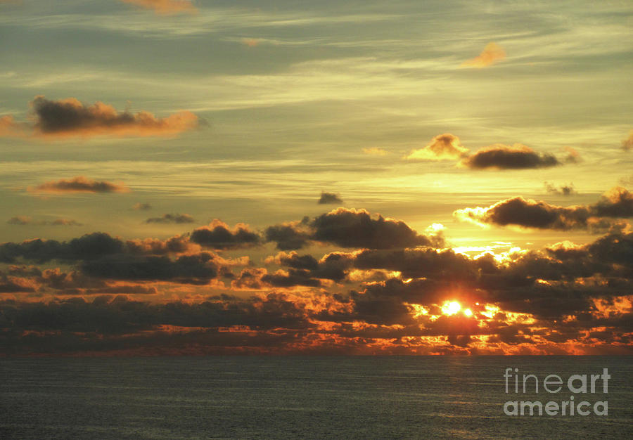 Ocean Sunset 5 #1 Photograph by Randall Weidner