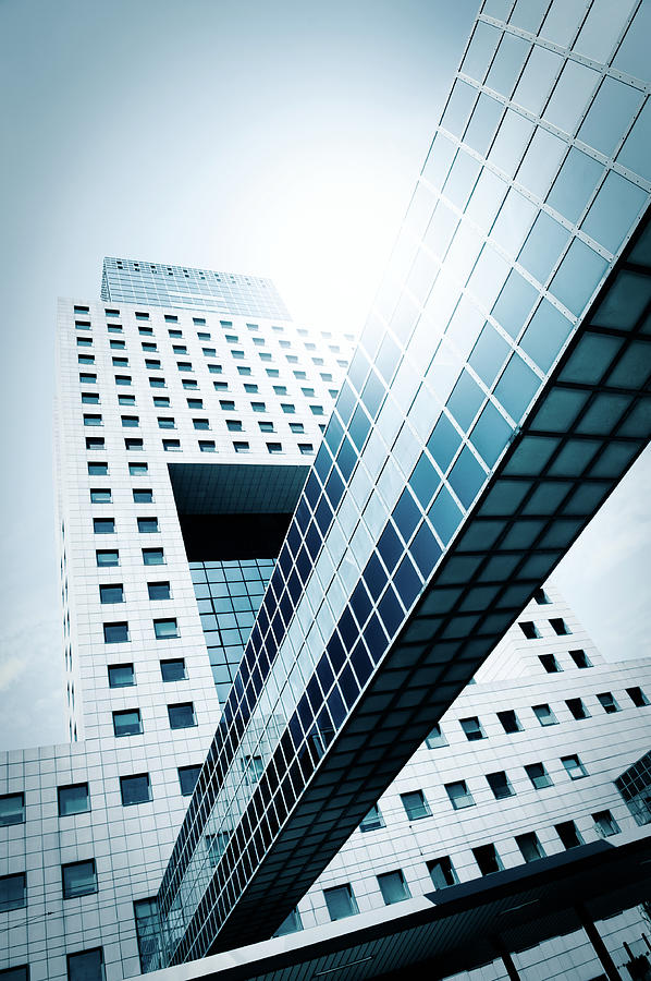 Office Building With A Bridge #1 Photograph by Ppampicture