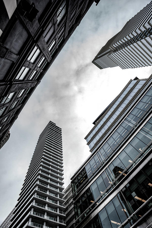 Office Buildings Sky and Clouds #1 Photograph by Robert Ullmann