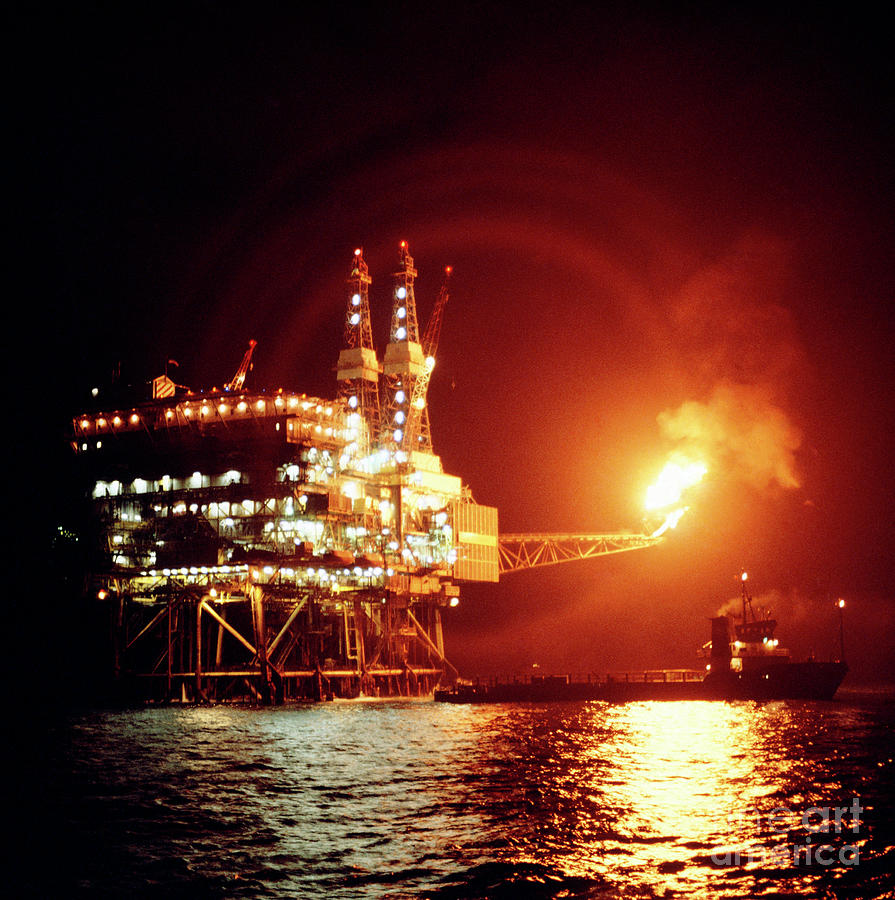 Oil Rig In North Sea #1 Photograph by Richard Folwell/science Photo Library