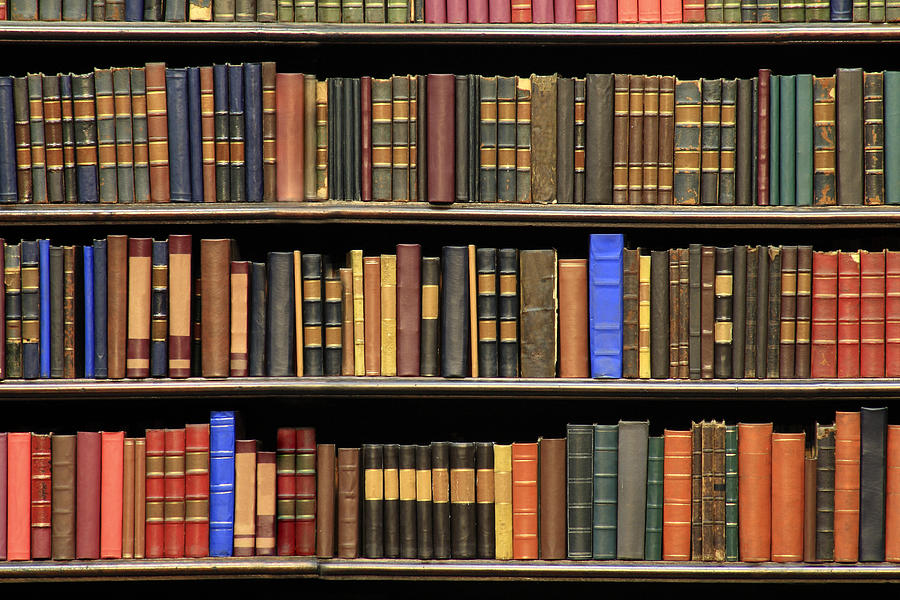 Old Books On A Library #1 Photograph by Luoman
