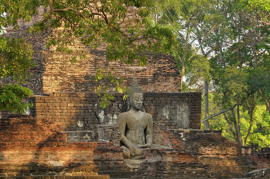 Old Buddha Statue #1 Digital Art by Heeb Photos