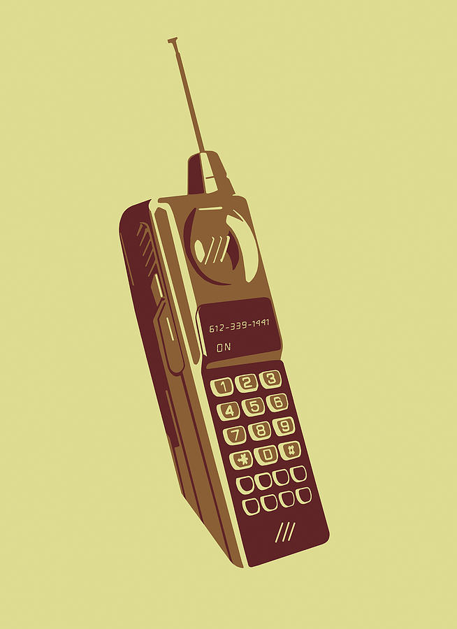 Device Drawing - Old Cell Phone #1 by CSA Images