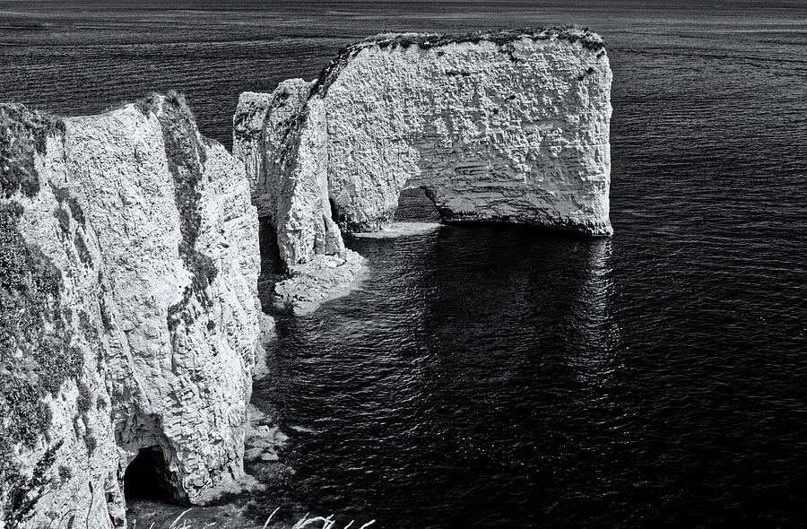 Old Harry Monochrome #1 Photograph by Jeff Townsend