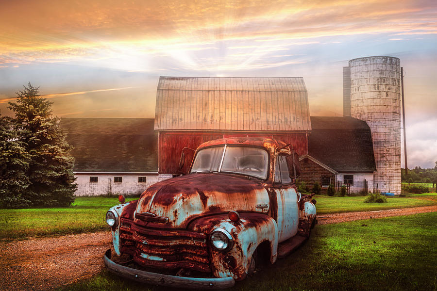 Old Rusty at Dawn in the Countryside #1 Photograph by Debra and Dave Vanderlaan
