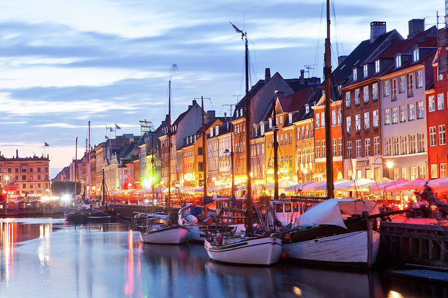 Old Ships On Nyhavn, Denmark Digital Art by Luigi Vaccarella - Fine Art ...