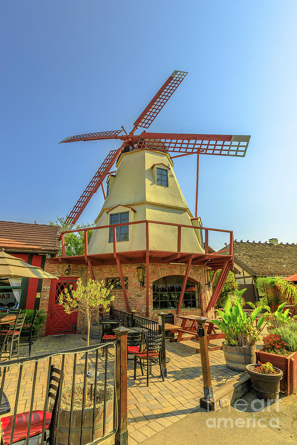 Old Windmill in Solvang #1 Photograph by Benny Marty