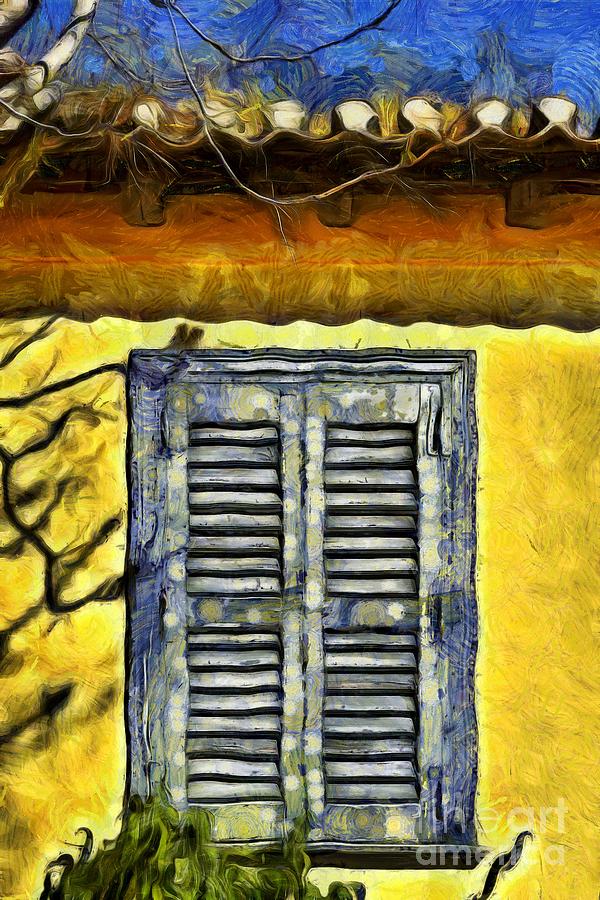 Greek Painting - Old window #1 by George Atsametakis