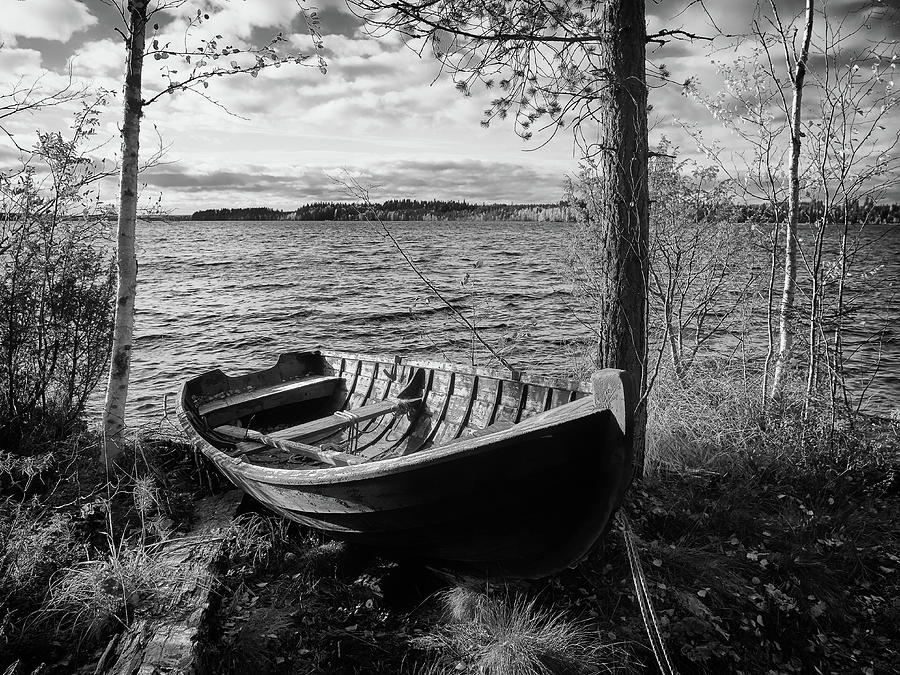Fall Photograph - Old wooden rowing boat #2 by Jouko Lehto