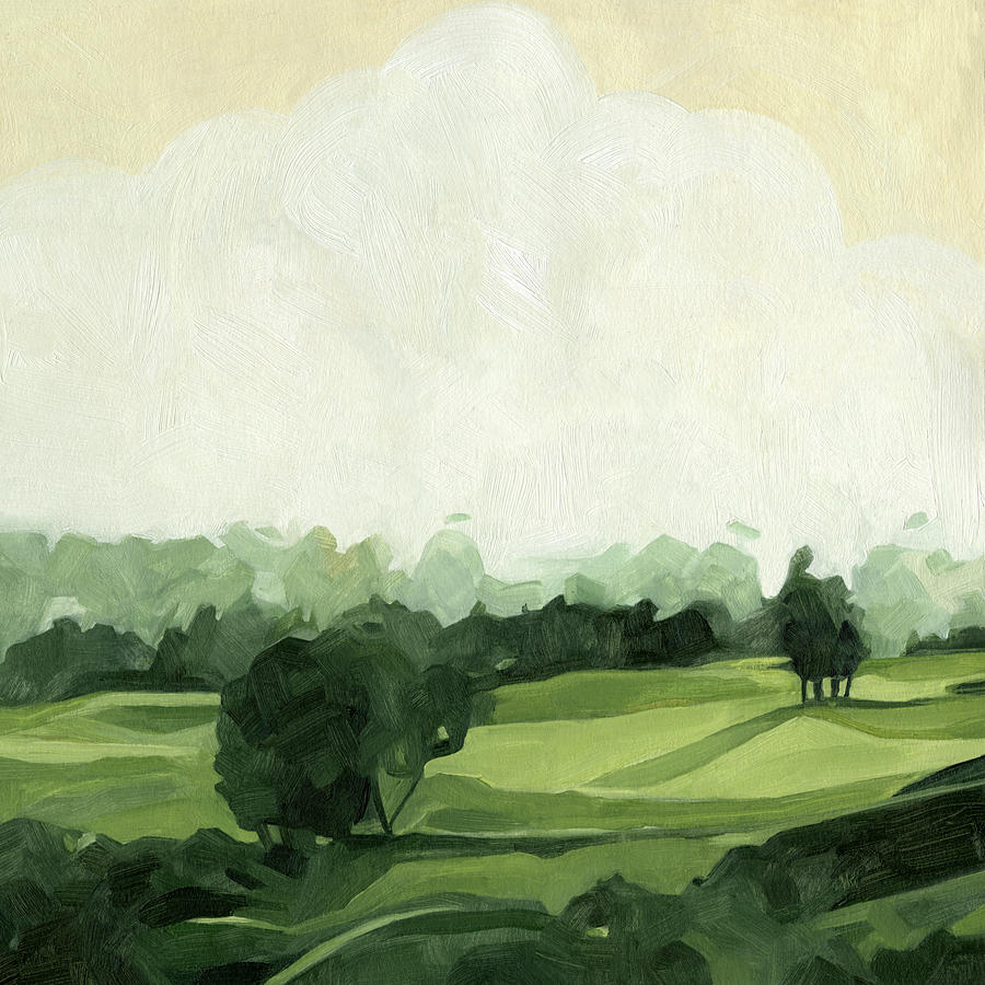 Countryside Painting - Olive Afternoon I #1 by Emma Scarvey