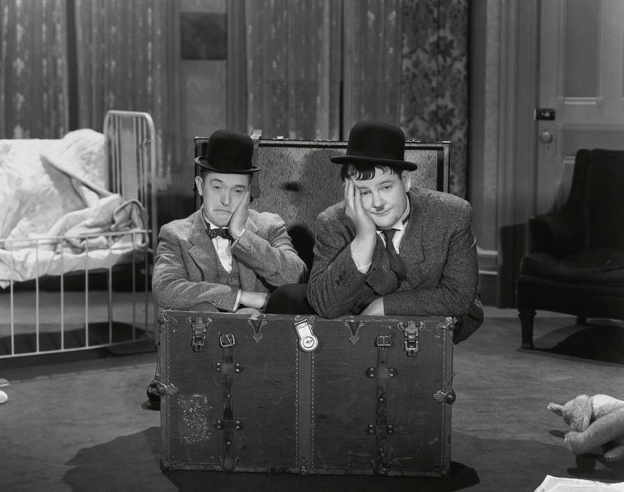OLIVER HARDY and STAN LAUREL in PACK UP YOUR TROUBLES -1932-. #1 Photograph by Album OLIVER HARDY and STAN LAUREL in PACK UP YOUR TROUBLES -1932-. #1 Photograph by Album