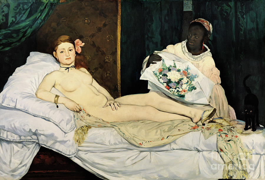 Olympia, 1863 Painting by Edouard Manet