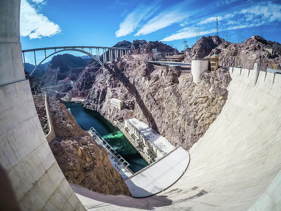 on Hoover Dam at Lake Mead #1 Photograph by Alex Grichenko