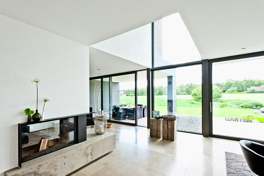 Open-plan Living And Dining Area, Neuenkirchen, North Rhine-westphalia, Germany #1 Photograph by Arnt Haug