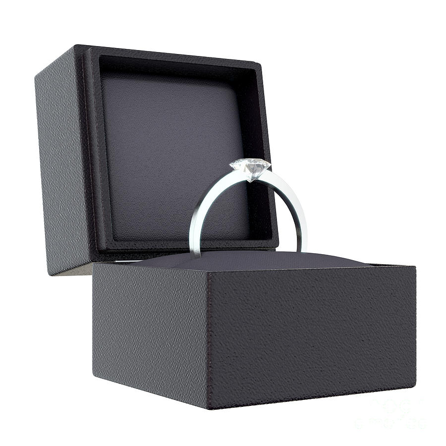 stad Interessant Idioot Open Ring Box Isolated Digital Art by Allan Swart - Fine Art America
