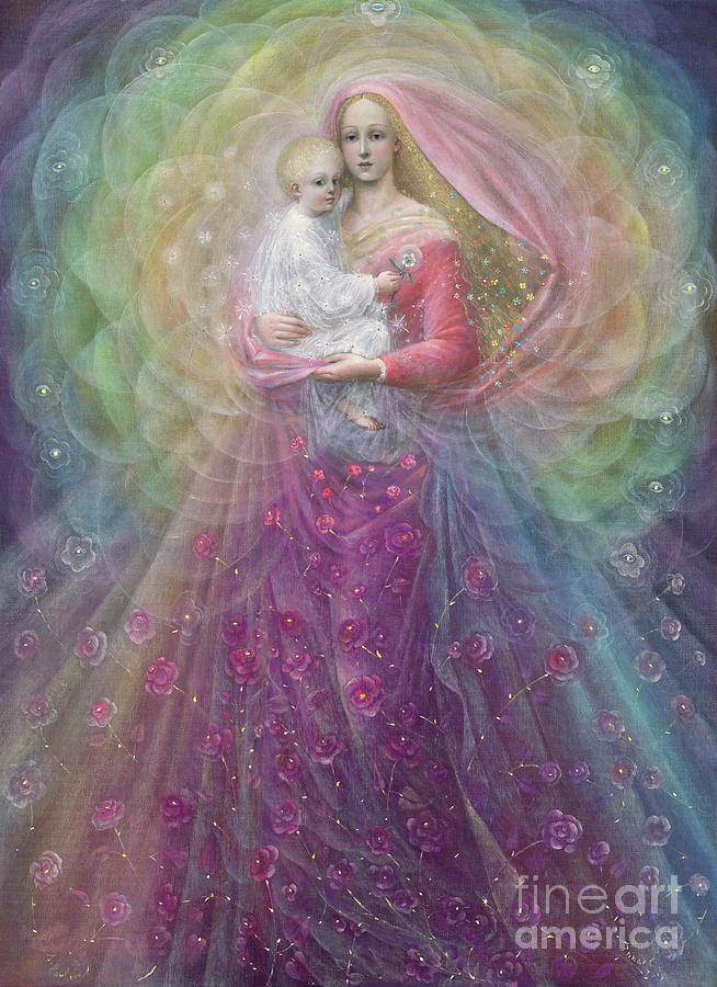 Spiritual Painting - Ora Pro Nobis by Annael Anelia Pavlova Spiritual Painting - Ora Pro Nobis by Annael Anelia Pavlova