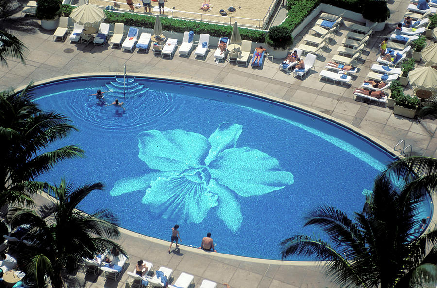 Orchid Pool At The Kalahani Hotel In Honolulu Photograph