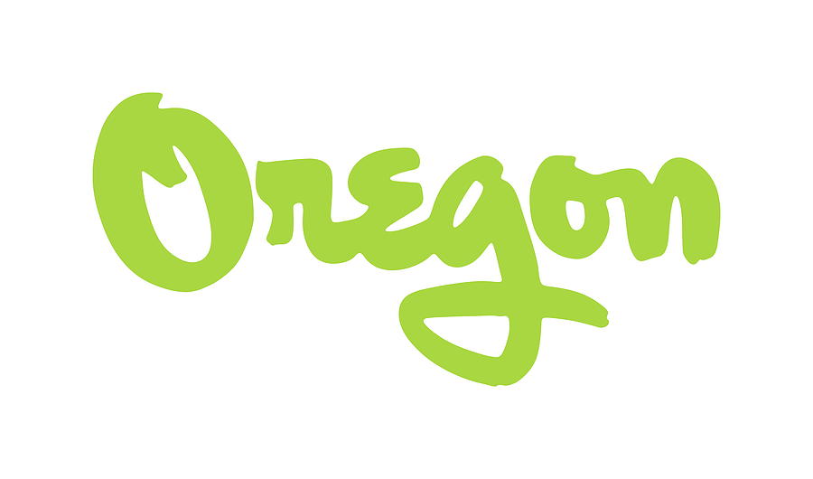Typography Drawing - Oregon #1 by CSA Images