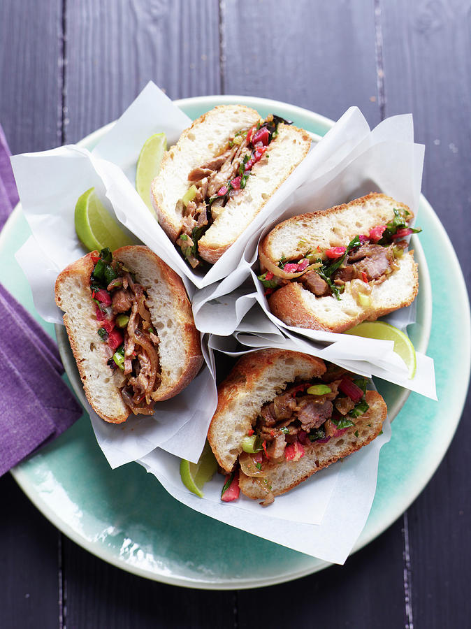 Oriental Duck Sandwich With Chard Photograph by Oliver Brachat - Fine ...