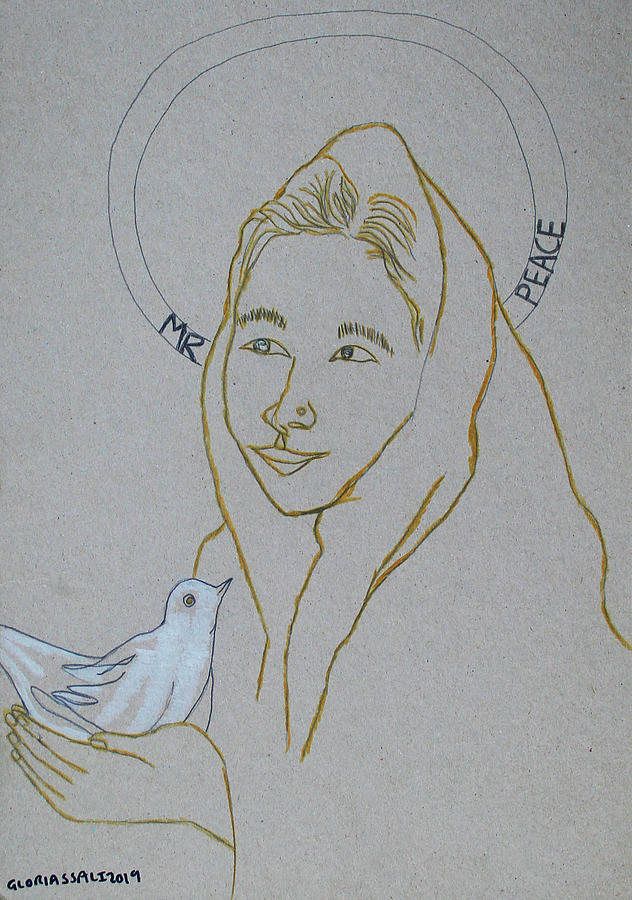 Our Lady of Asia Saint Mary Queen of Peace #1 Painting by Gloria Ssali