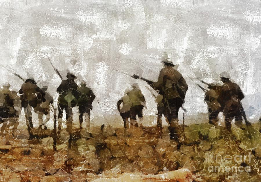 Over The Top, WWI #1 Painting by Esoterica Art Agency