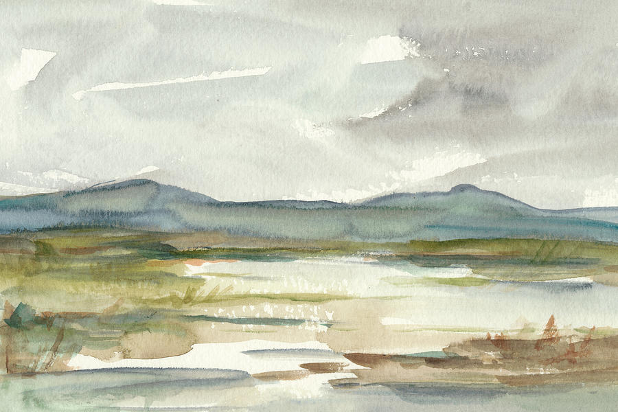 Landscape Painting - Overcast Wetland I #1 by Ethan Harper