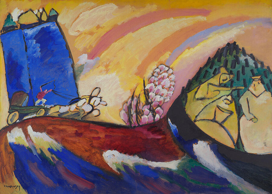 Painting with Troika, from 1911 Relief by Wassily Kandinsky