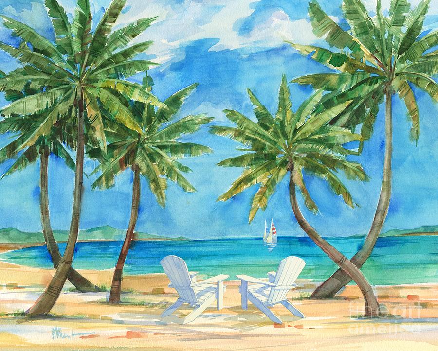 Palmas Belize - Chairs #1 Painting by Paul Brent
