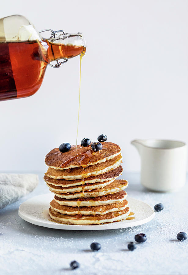 Pancake With Maple Syrup #1 Photograph by Carrie Ann Kouri