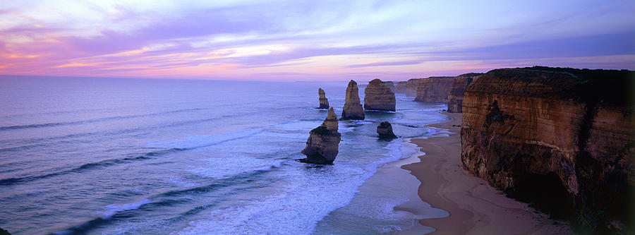 Panorama Of The Twelve Apostles, Port Cambell National Park, Great Ocean Road, Victoria, Australia #1 Photograph by Annie Engel