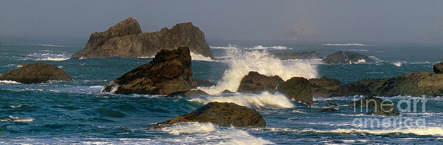 Panoramic Sea Stacks Harris State Beach Oregon #1 Photograph by Dave Welling