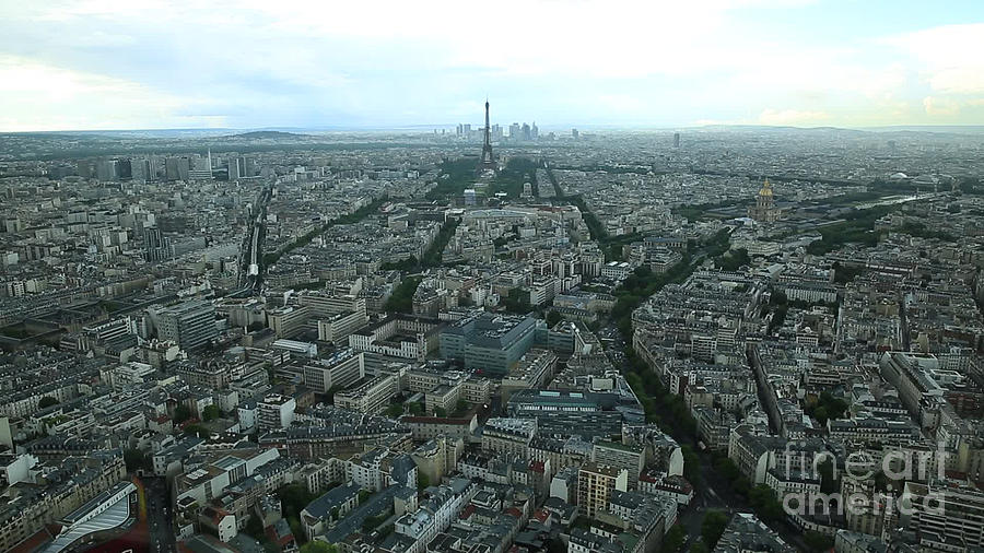 Paris aerial time lapse #1 Photograph by Benny Marty